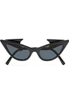 LE SPECS + ADAM SELMAN THE PROWLER CAT-EYE ACETATE SUNGLASSES