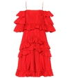 ALEXA CHUNG TAFFETA RUFFLED DRESS,P00349773