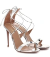 AQUAZZURA Linda 105 patent leather sandals,P00364068