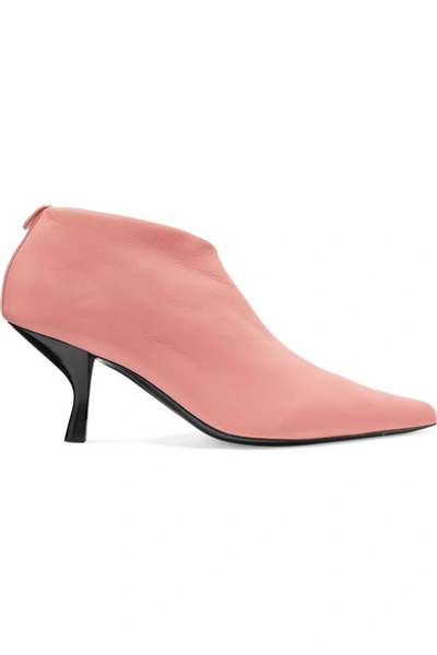 The Row Bourgeoisie Napa Stretch Booties In Pink
