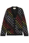 GUCCI Crystal-embellished wool cardigan