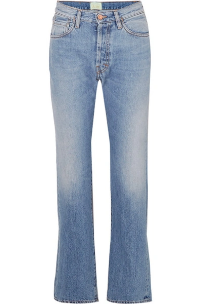 Aries Lilly High-rise Straight-leg Jeans In Light Denim