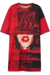 BALMAIN OVERSIZED PRINTED COTTON-JERSEY T-SHIRT