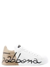 DOLCE & GABBANA DOLCE & GABBANA PORTOFINO PANELED LOGO SNEAKERS