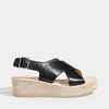 APC A.P.C. | Mae Sandals in Black Smooth Leather