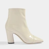 JIMMY CHOO JIMMY CHOO | Mirren 85 Soft Patent Ankle Boots in Linen Soft Patent Leather