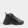 N°21 N21 | Oversized High-Top Sneakers in Black Smooth Calfskin