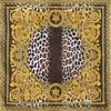 VERSACE VERSACE | 90x90 Barocco Leopard Scarf in Multicolored Silk