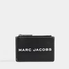 MARC JACOBS The Tag Top Zip Multi Wallet in Black Leather with Polyurethane Coating