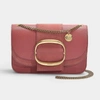 SEE BY CHLOÉ SEE BY CHLOé | Hopper Crossbody Bag in Rusty Pink Grained Cowskin and Suede