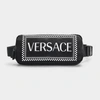 VERSACE VERSACE | Logo Belt Bag in White and Black Nylon