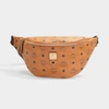 MCM Fursten Visetos Medium Belt Bag in Cognac Coated Canvas