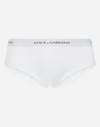 Dolce & Gabbana Brando Briefs In Ribbed Cotton In White