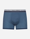 DOLCE & GABBANA MICRO-DESIGN PRINTED BOXERS IN COTTON JERSEY