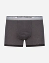 DOLCE & GABBANA MICRO-DESIGN PRINTED BOXERS IN COTTON JERSEY