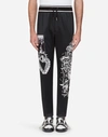 DOLCE & GABBANA JOGGING PANTS WITH PATCH EMBELLISHMENT