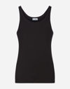 Dolce & Gabbana Marcello Ribbed-knit Tank Top In Black