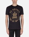 DOLCE & GABBANA T-SHIRT IN COTTON WITH DG ROYALS PRINT
