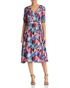 B COLLECTION BY BOBEAU B COLLECTION BY BOBEAU EMORY GEO FAUX-WRAP DRESS,MD8WA6CP