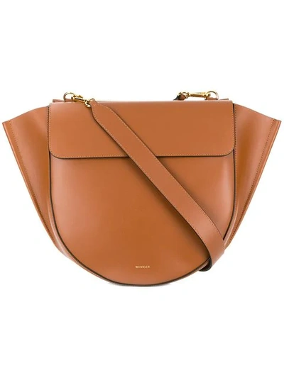 Wandler Hortensia Big Leather Shoulder Bag In Brown