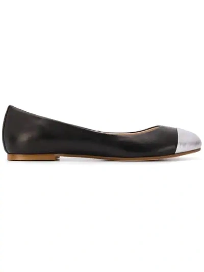 Anna Baiguera Metallic Tip Ballerinas - 黑色 In Black