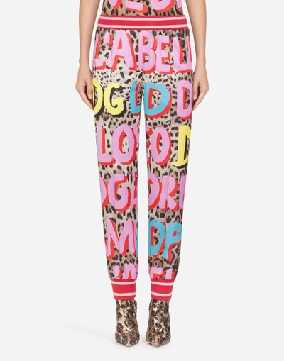 Dolce & Gabbana Pop Leopard-print Jogging Trousers In Leopard Print