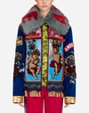 DOLCE & GABBANA VELVET JACKET WITH PATCHES