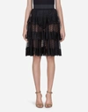 DOLCE & GABBANA FLOUNCE SKIRT IN TULLE