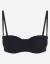 Dolce & Gabbana Solid-color Balconette Bikini Top In Nero