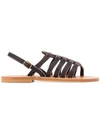 Kjacques K.jacques Homere Flat Sandals Shoes In Brown