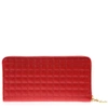 CELINE RED QUILTED ZIPPED LEATHER WALLET,10802238