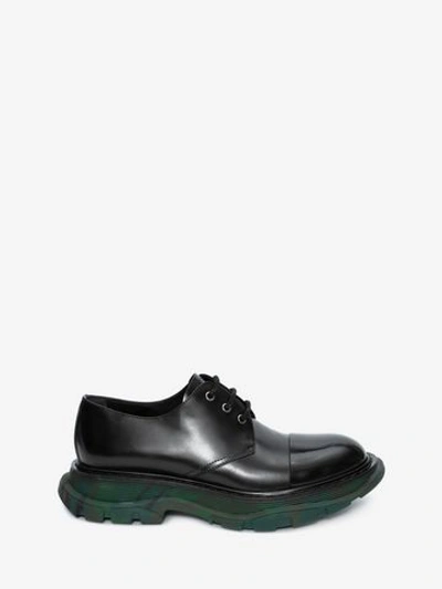 Alexander Mcqueen Contrast Sole Derby Shoes In Black/camouflage