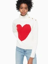 KATE SPADE heart turtleneck sweater,716454449950