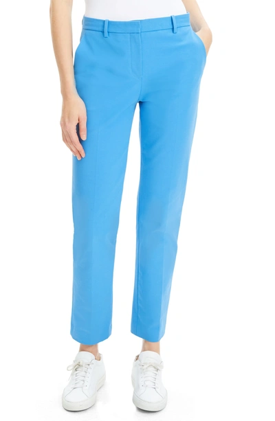 Theory Tailored Straight Leg Trousers In Light Lapis