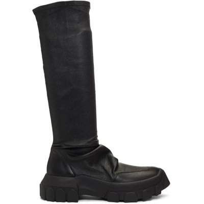 Rick Owens Tractor Sock Boots In Black