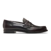 PRADA BURGUNDY LEATHER BRISTOL LOAFERS