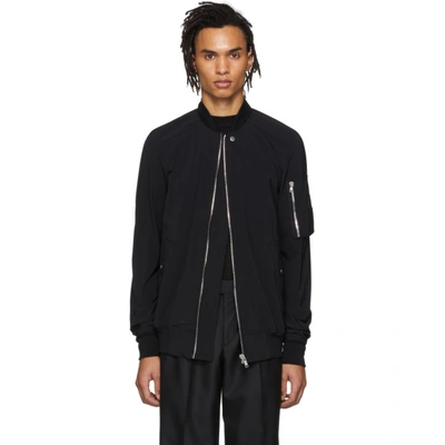 Rick Owens Cashmere Classic Bomber Jacket In 09 Black