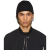 RICK OWENS RICK OWENS BLACK WOOL BEANIE