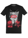 Dsquared2 Printed Cotton Jersey T-shirt In Black