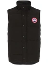 Canada Goose Charcoal Polyester Blend Freestyle Sleeveless Down Jacket In Black