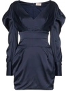 ALEXANDRE VAUTHIER RUCHED SLEEVE MINI DRESS