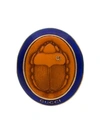 GUCCI ORANGE AND BLUE BEETLE CAMEO BROOCH