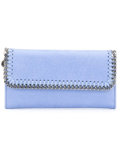 Stella Mccartney Falabella Continental Wallet In Blue