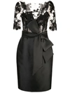 BADGLEY MISCHKA PANELLED FITTED DRESS