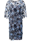 ANTONIO MARRAS FLORAL EMBROIDERED SHIFT DRESS