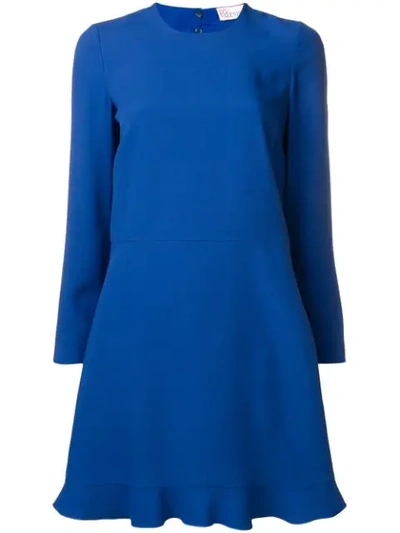 Red Valentino Bow-back Dress In Blue