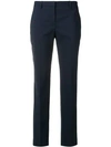 Theory Precision Ponte Cropped Trousers In Blue