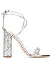 GIUSEPPE ZANOTTI GLITTER DETAIL SANDALS