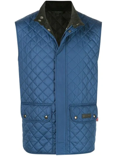 Belstaff Slim-fit Quilted Shell Gilet In Blue