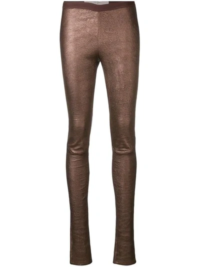 Rick Owens Skinny Pants - 棕色 In Brown